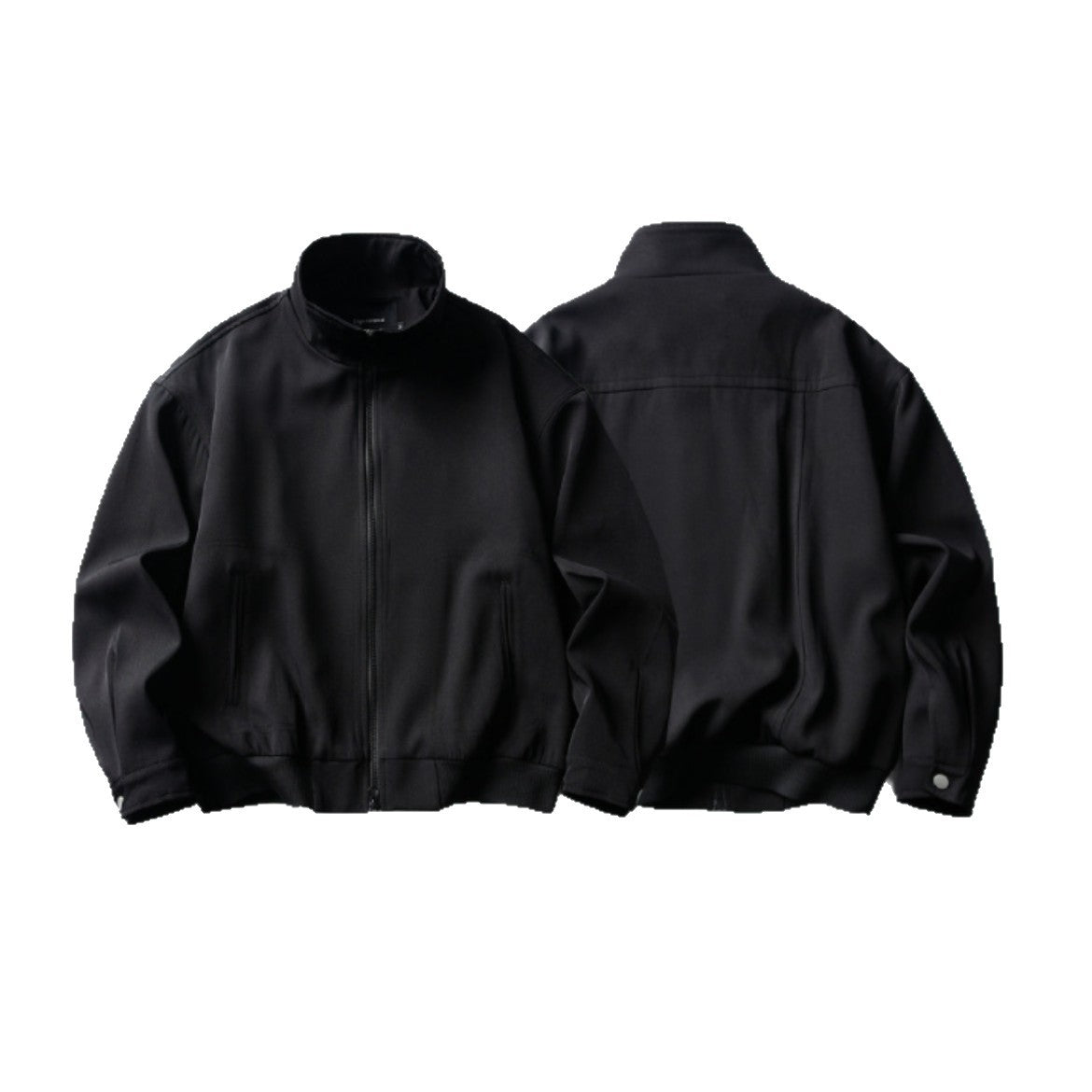 S4C Men’s Loose Fit Zipper Jacket – Stand Collar Streetwear Layer