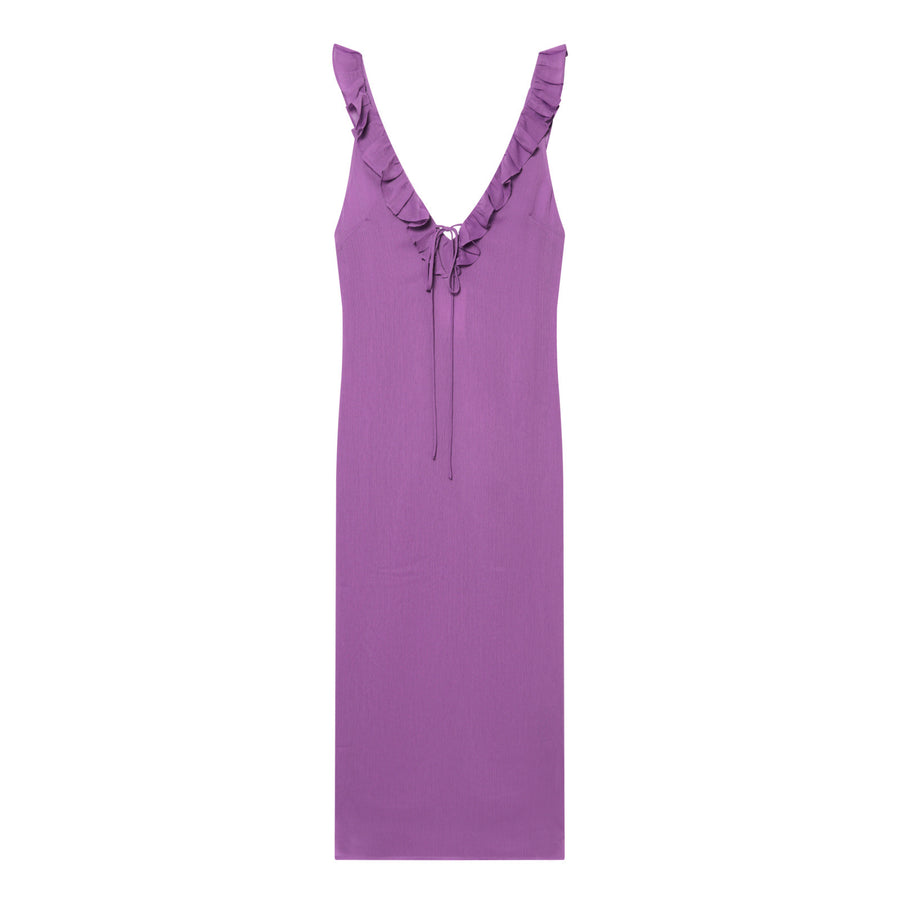 Ruffle women's dress with ruffled edges for summer
