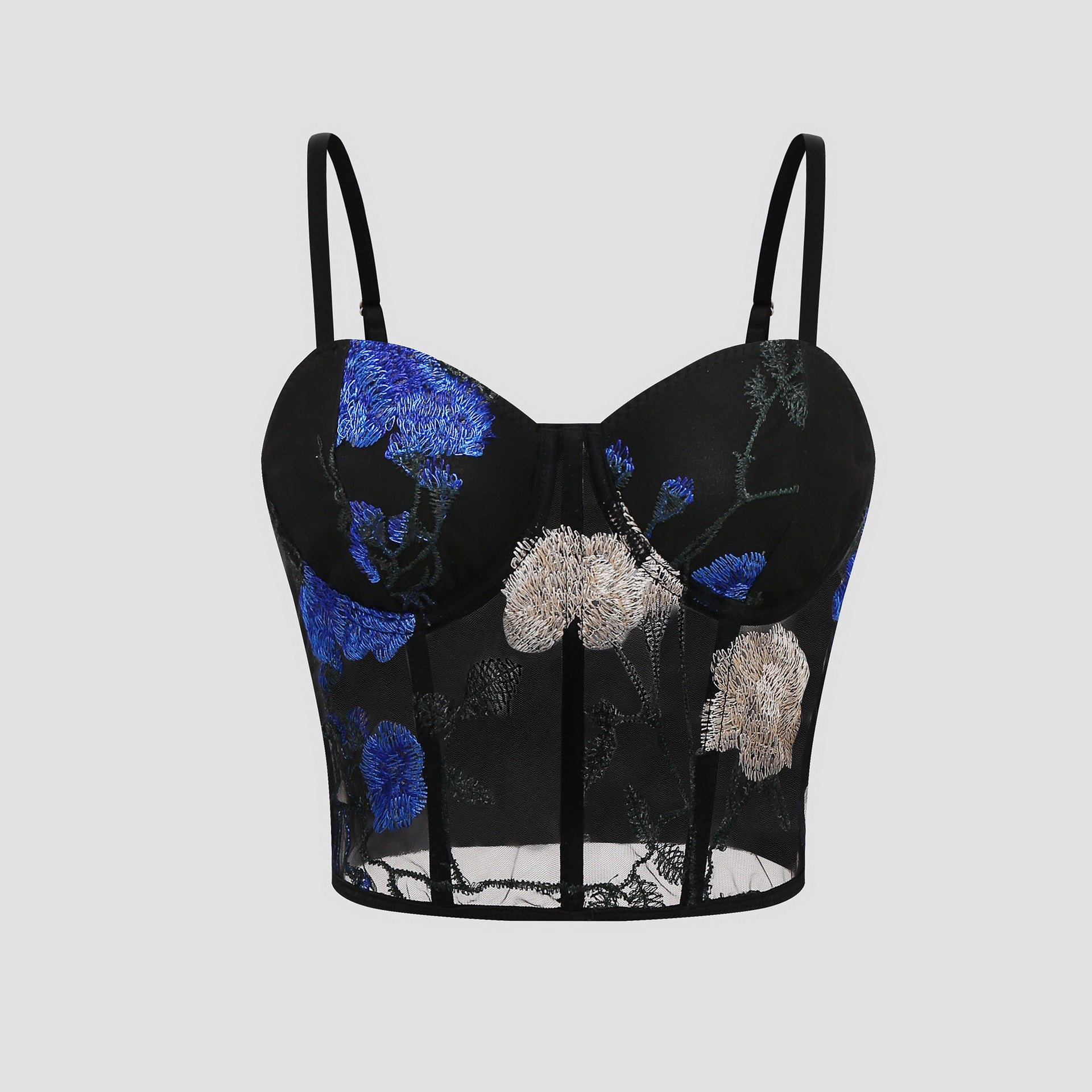 S4c Flower embroidery suspender