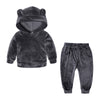S4CChildren's Clothing Boys And Girls Suits Sports And Leisure Gold Velvet Two-Piece Children's Clothes
