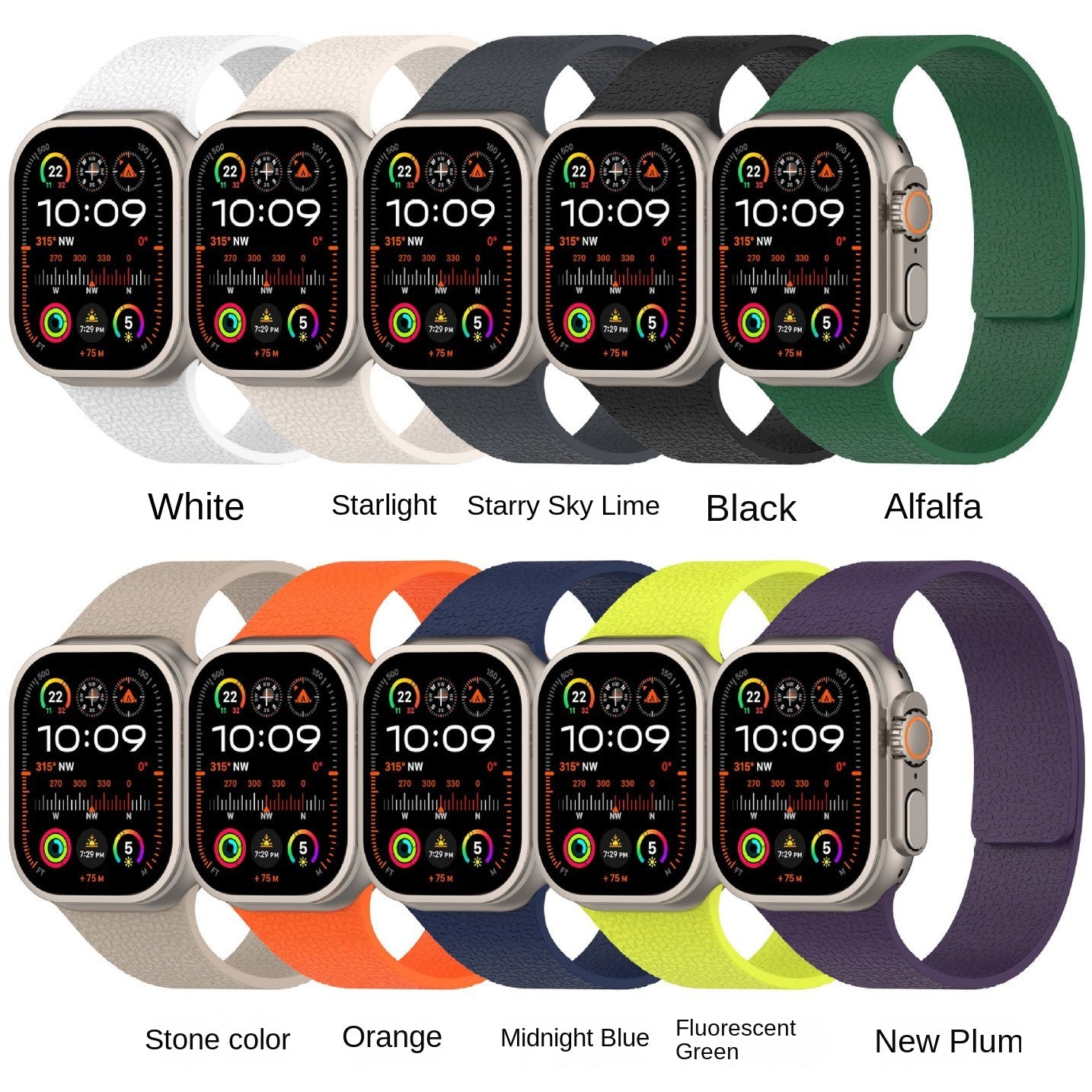 Silicone Watch Band with Magnetic Closure – Lychee Pattern Strap