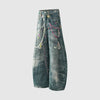 Women's Denim Pants Version High Street Wide-Leg Floor-Length Trousers