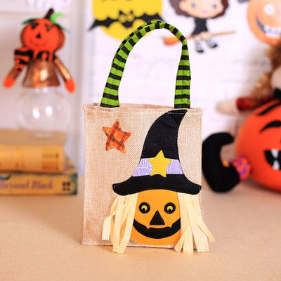 Halloween Carrier Bag Pumpkin Ghost Pattern Bag Candy Gift Holder Shopping Bags