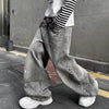 Splashing ink to wash jeans for men and women in spring