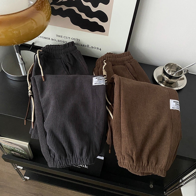 Velvet High-Waist Harem Pants