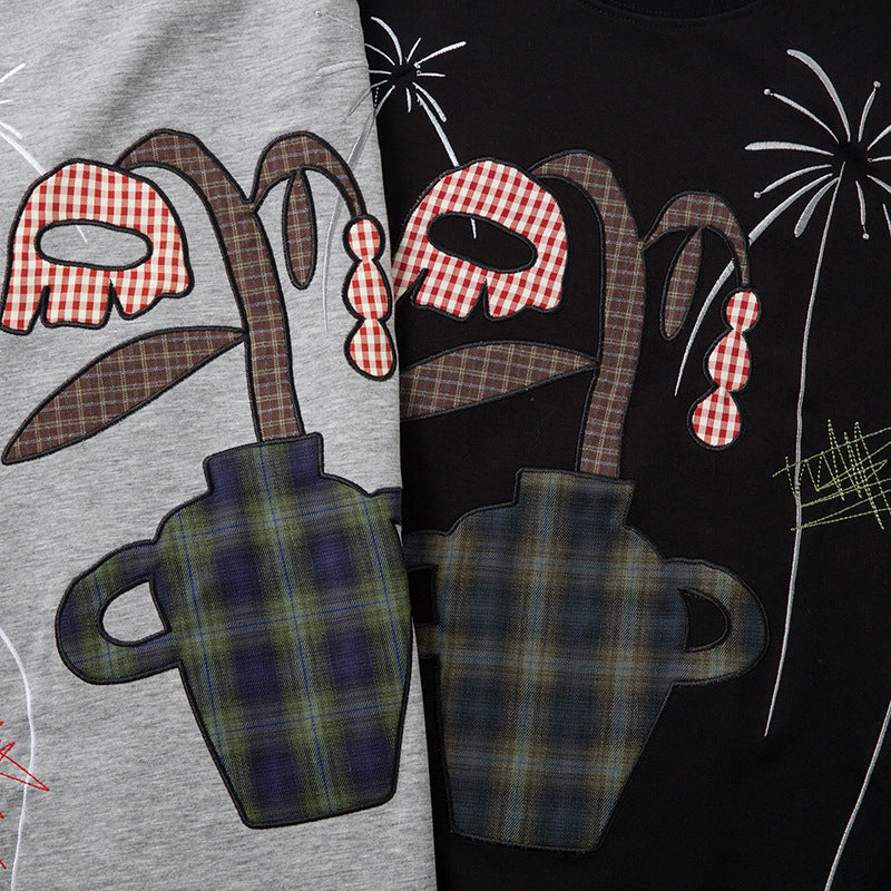 Potted Plant Unisex T-Shirt – Trendy Loose Fit Summer Tee