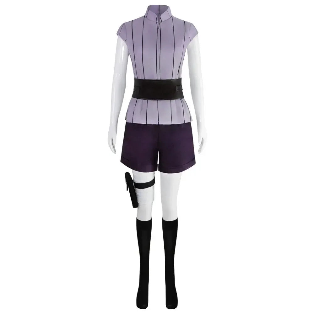 Hyuga Hinata Cosplay Costume Set – Women’s Ninja Outfit with Purple Wig for Halloween & Carnival - Limited Holiday Drop