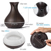 S4C Aroma Essential Oil Diffuser Ultrasonic Air Humidifier with Wood Grain 7 Color Changing LED Lights for Office Home 400ml