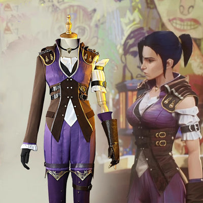 Game LOL Caitlyn Cosplay Costumes The Sheriff of Piltover Arcane Caitlyn Suit Halloween Carnival League of Legends Caitlyn