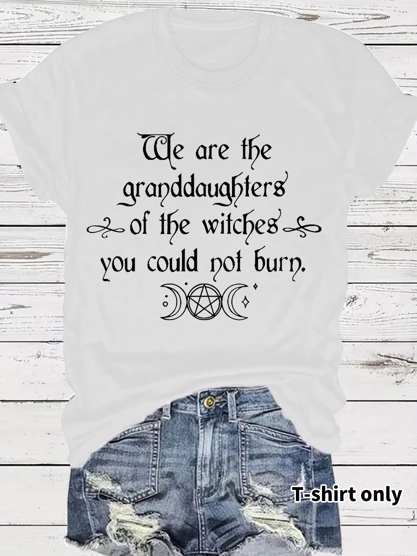 Moon Letter Printed T-Shirt