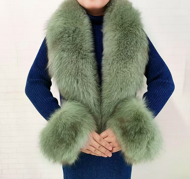 Real Fox Fur Horn Collar