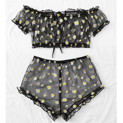 Floral Off Shoulder 2Pcs Sets