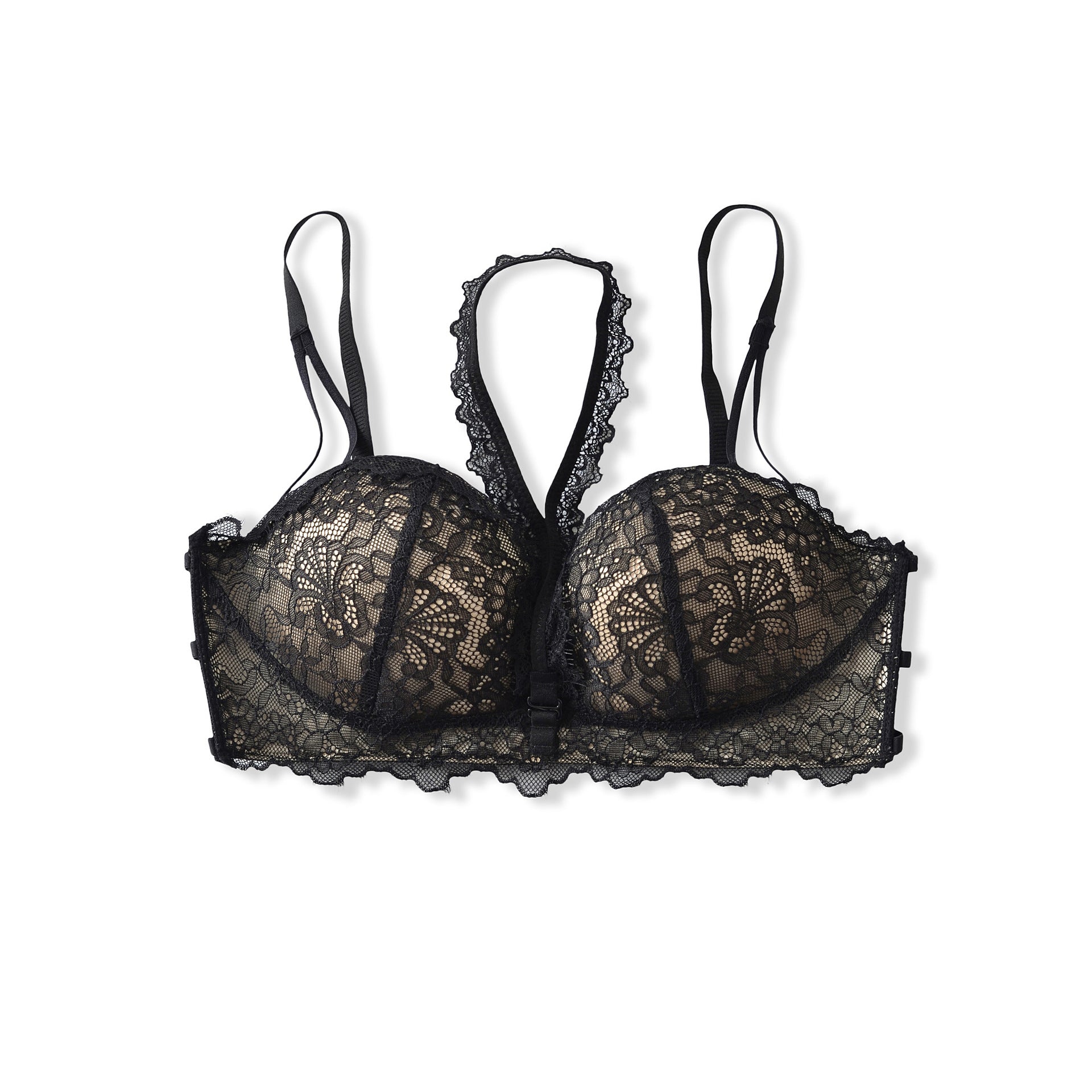 Women Lace Neck Strap Suspender Bra Set – Sculpted Seduction with a Soft Edge