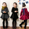 S4C Winter Girls Dress Thicken Girls Warm Cotton A letter Dress Kids Cute Style Comfortable material big Peplum with Dress GA