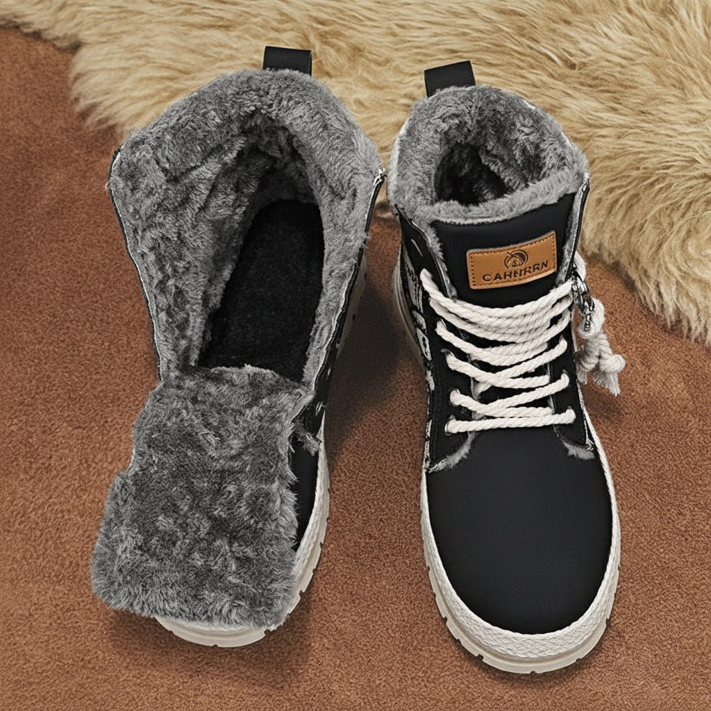 Design a boots with fur in them