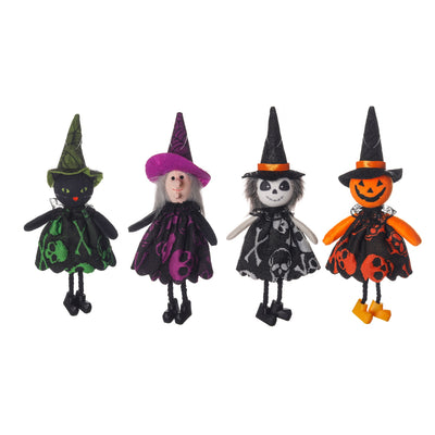 Halloween Decoration Supplies Ghost Festival Creative Cartoon Pumpkin Witch Pendant Children's Party Props Supplies
