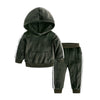 S4CChildren's Clothing Boys And Girls Suits Sports And Leisure Gold Velvet Two-Piece Children's Clothes