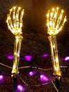 Halloween Ghost Hand Floor Lamp Led Copper Wire Light String Luminous Skull Hand Ghost Festival Layout Props