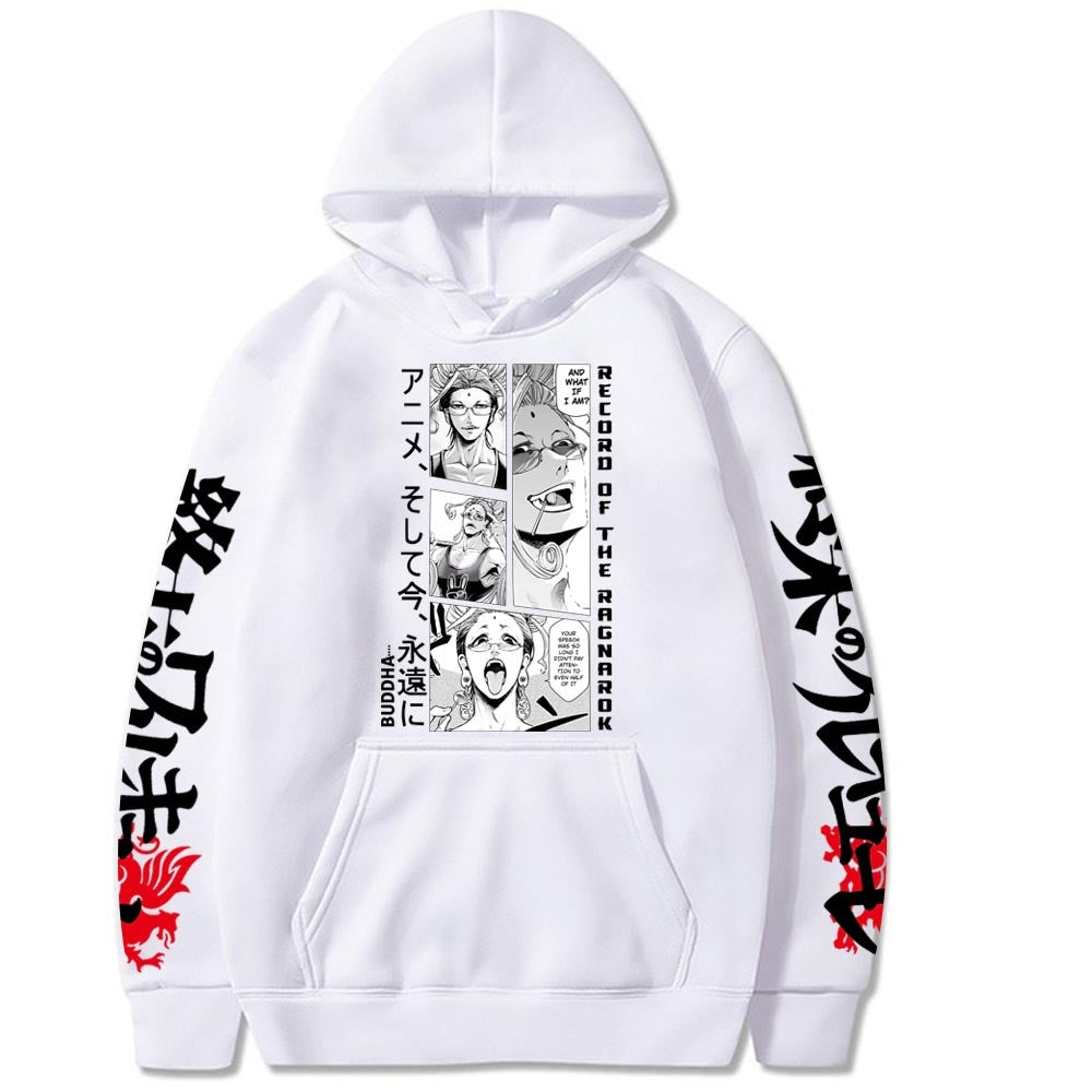 Record of Ragnarok Hoodie – Anime Graphic Pullover with Bold Print & Streetwear Fit