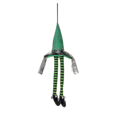Halloween Light up Wizard Hat Long Leg Pendant Window Display Decoration Pendant Ghost Festival Party