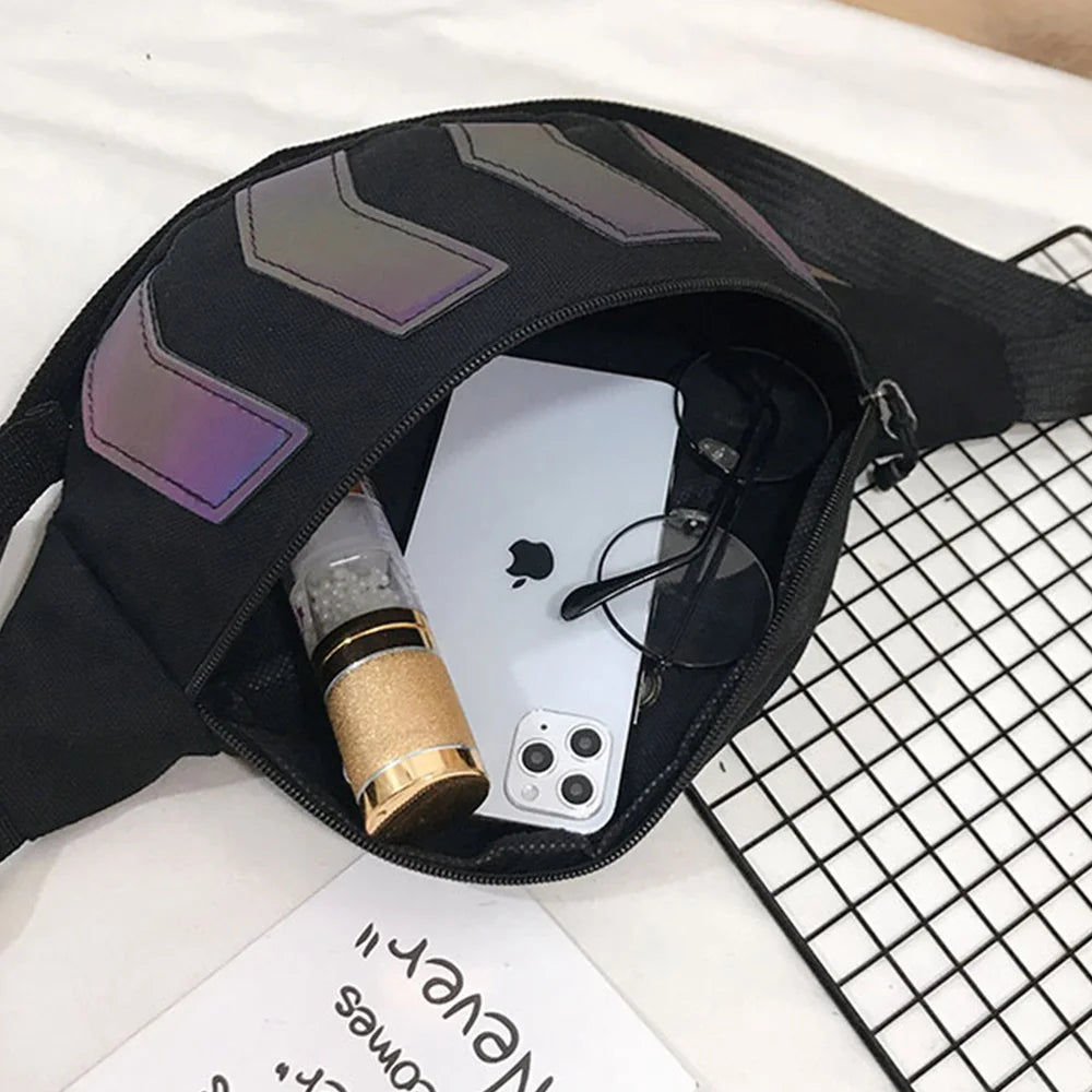 S4C Men’s Canvas Chest & Waist Bag – Reflective Street Crossbody Pack