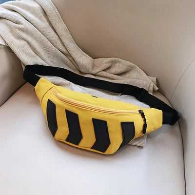 S4C Chest Bag for Men Waist Bag Canvas Male Street Reflective Crossbody Pack