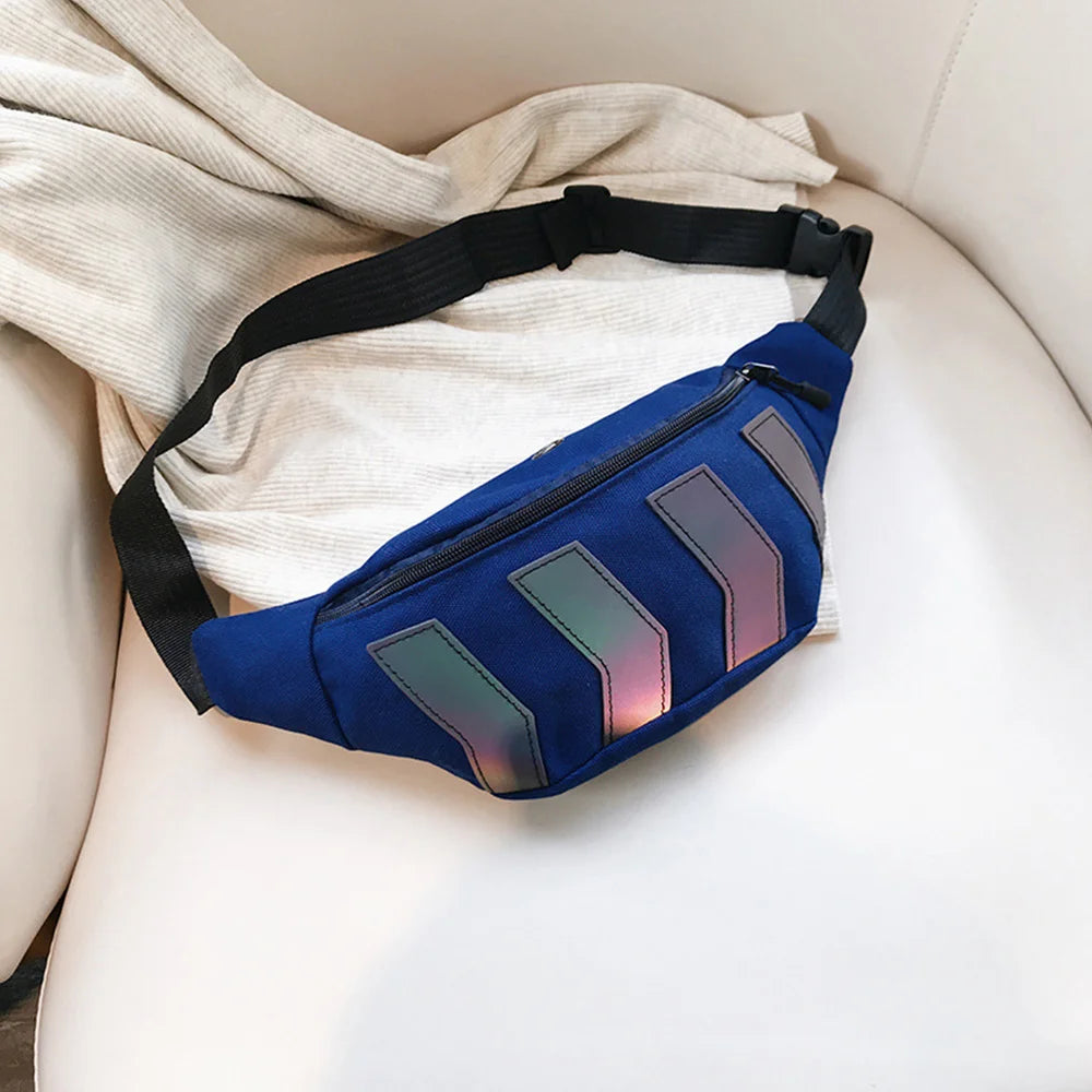 S4C Men’s Canvas Chest & Waist Bag – Reflective Street Crossbody Pack