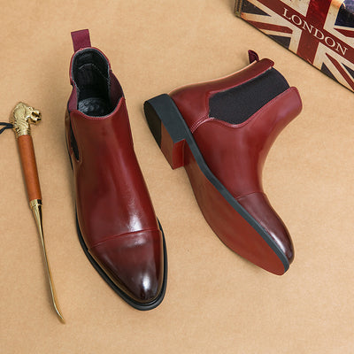 men's boots high top leather