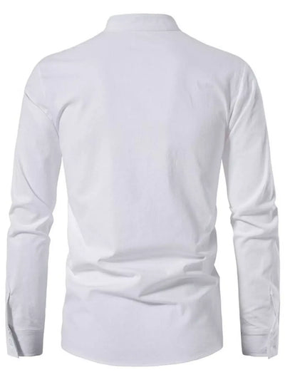 White long-sleeve shirt on a white background