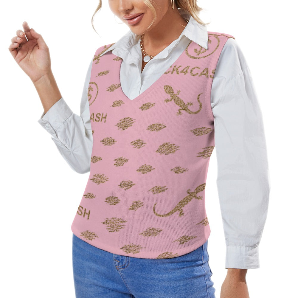 Women's Long Sleeve Button Knit Vest