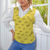 Women's Long Sleeve Button Knit Vest