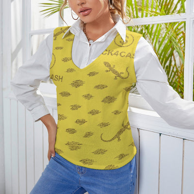 Women's Long Sleeve Button Knit Vest