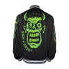 Unsex Striped Trim Bomber Jacket Halloween Collection  CASH FACE Bomber