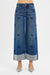 Women RIS EN High Rise Crop Jeans – Wide Leg, Ribbon Detail, Total Vibe