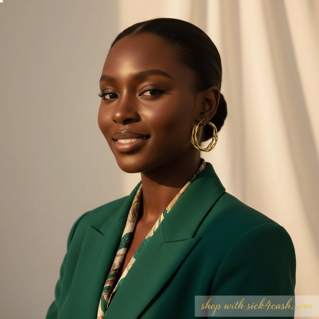 Plated eighteen carrot gold earrings