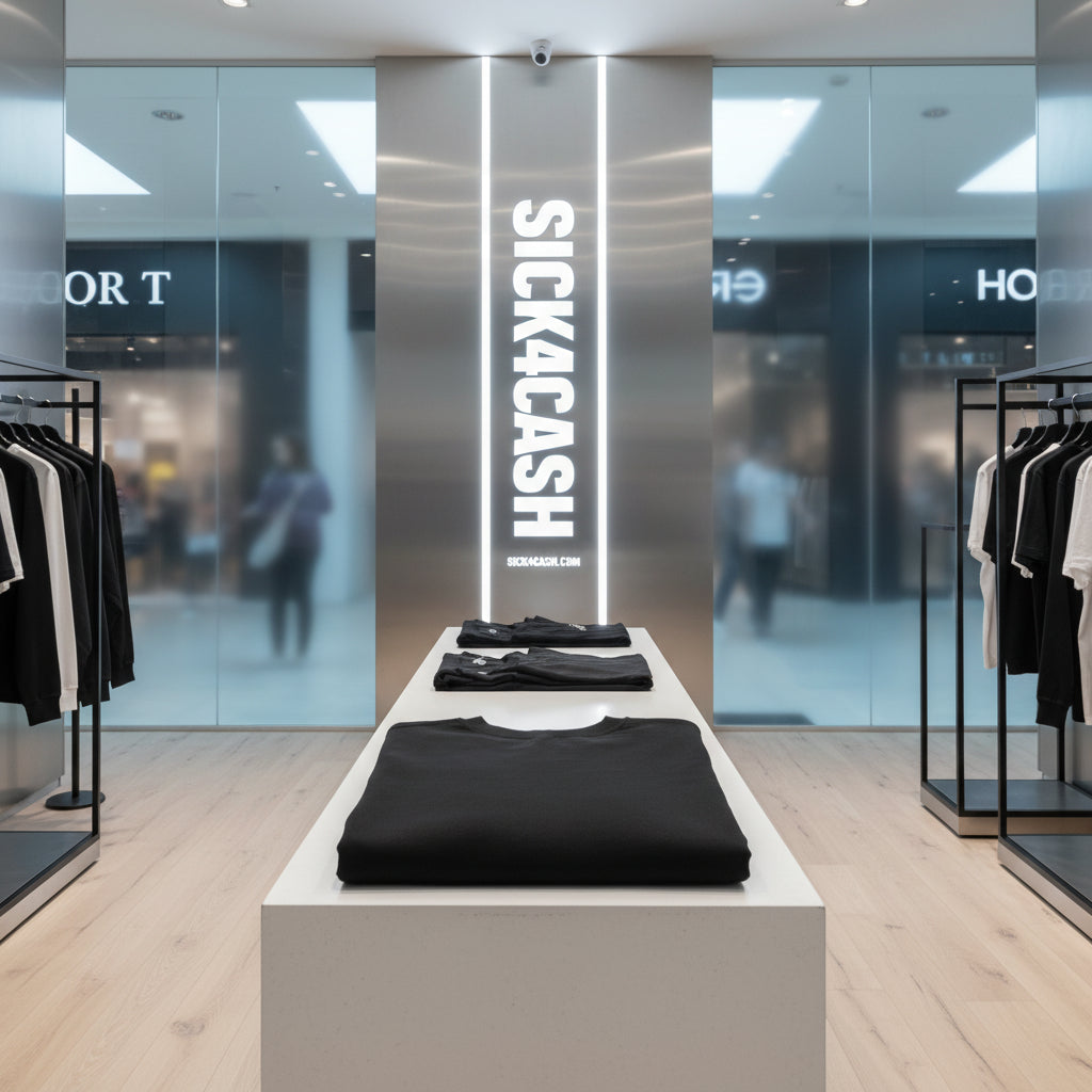 SICK4CASH long sleeve tee in black - side detail