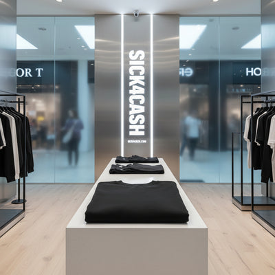 SICK4CASH long sleeve tee in black - side detail