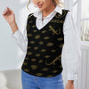 Women's Long Sleeve Button Knit Vest