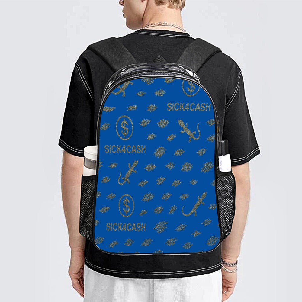 Sick 4 Cash Monogram Transparent Bag 17" — New Drop. No Secrets. All Hustle.