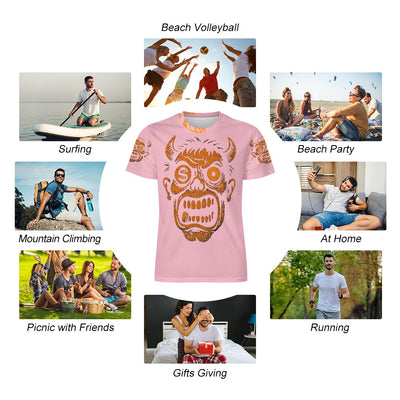 Ice Silk All-Over Print T-Shirt – Streetwear Tee for Cool Comfort