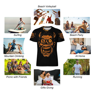 Ice Silk All-Over Print T-Shirt – Streetwear Tee for Cool Comfort