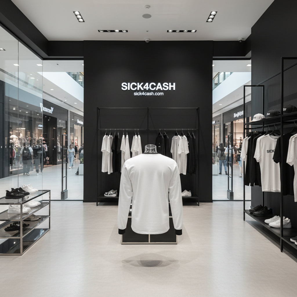 SICK4CASH long sleeve tee - size chart