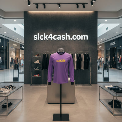 SICK4CASH long sleeve tee purple