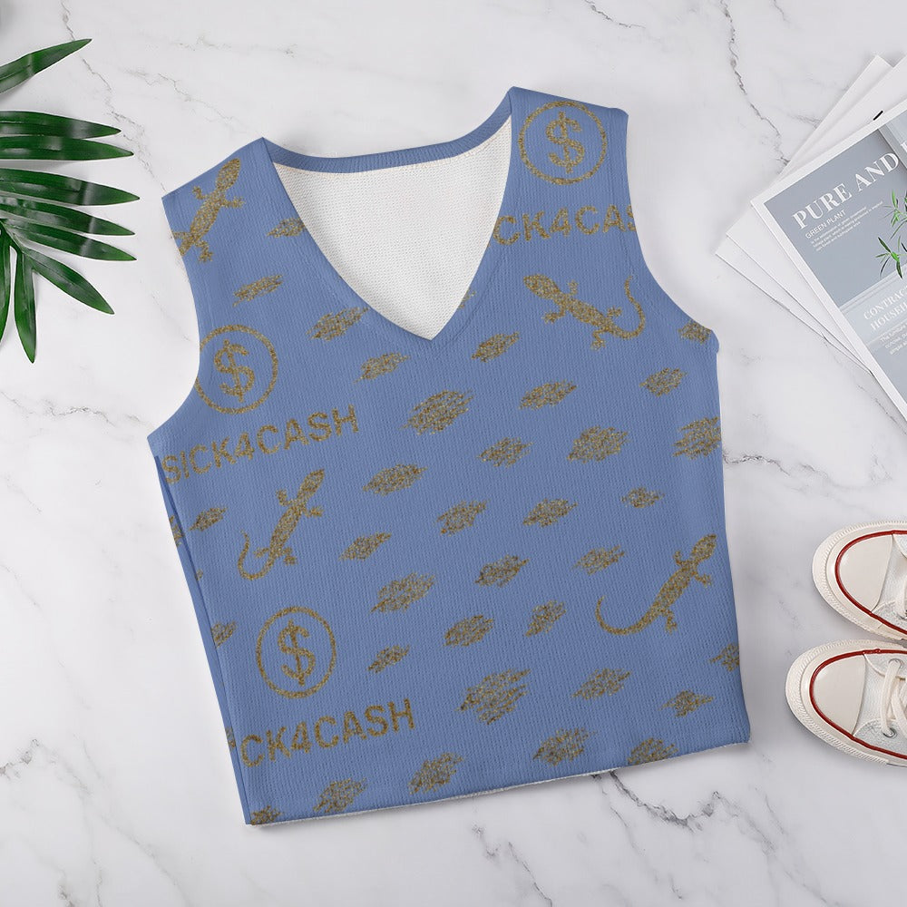 Women's Long Sleeve Button Knit Vest