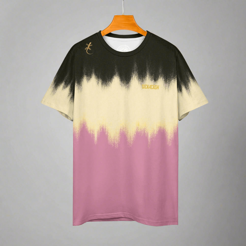 SICK4CASH — Premium Cotton Color Tee featuring a unique gradient design and bold branding.