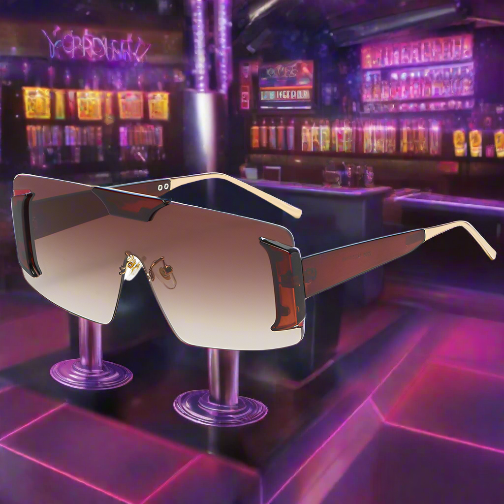 Frameless Sunglasses Men And Women Trend Large Frame Sunglasses 🔥