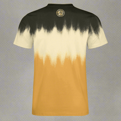 SICK4CASH — Premium Cotton Color Tee featuring a unique black, cream, and yellow ombre design.