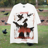 🔥  Lilian Crow Printed Short Sleeves for Men and Women