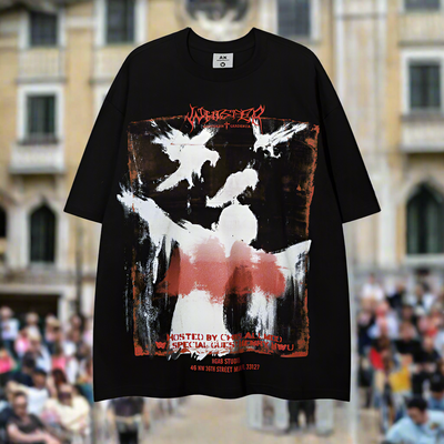 🔥  Lilian Crow Printed Short Sleeves for Men and Women