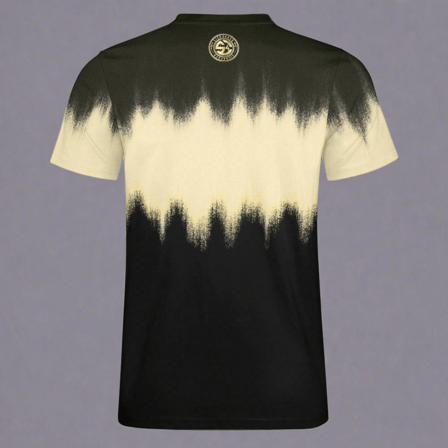 SICK4CASH — Premium Cotton Color Tee featuring a unique gradient design in black and cream.